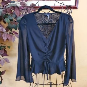 1 State Black Blouse